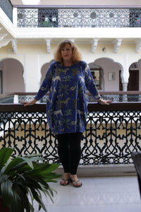 The Hurston jungle dress - cornflower blue