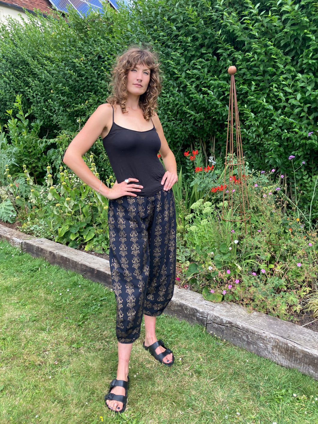 The Iris Ikat lizard pant